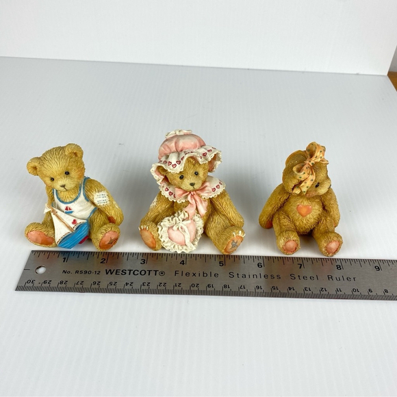Cherished Teddies Nancy Arthur & Karen 3 Lot Ceramic Ornaments Babies Children - Picture 8 of 8